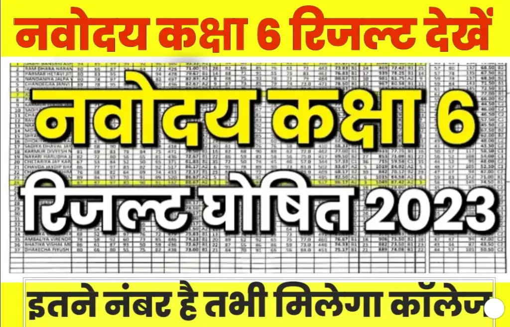 JNVST Class 6th Result Online Check Kaise Kare