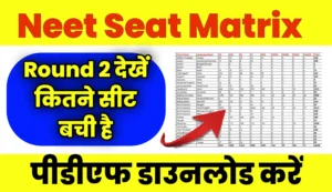 Neet Seat Matrix 2023