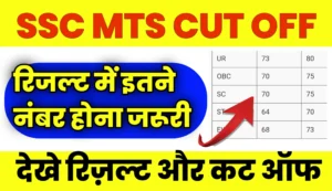 SSC MTS Cut Off Tier 1